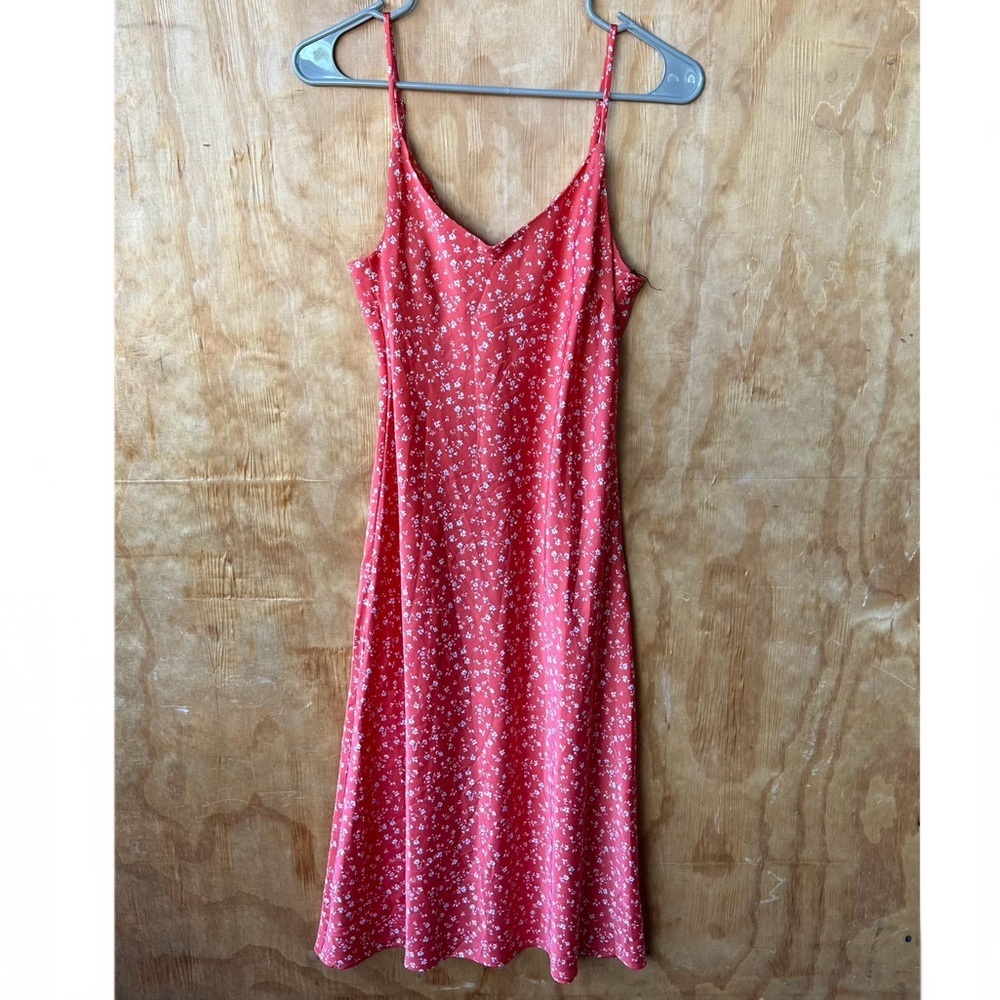 Forever 21 Pink Shiny Floral Tank Dress Homecoming Y2K